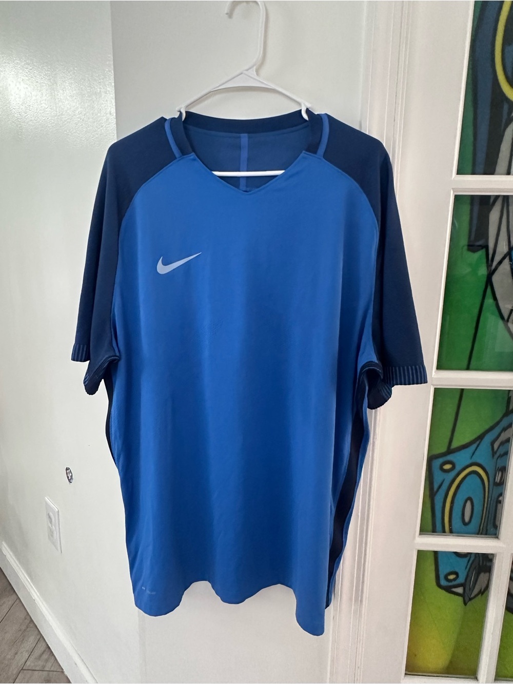 Nike Men’s Royal Blue with Navy Sleeve Performance Jersey